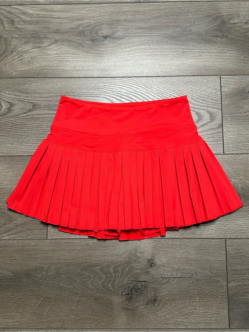 Goldhinge 12” Red Pleated Pocket Tennis Skirt Skort Size Small